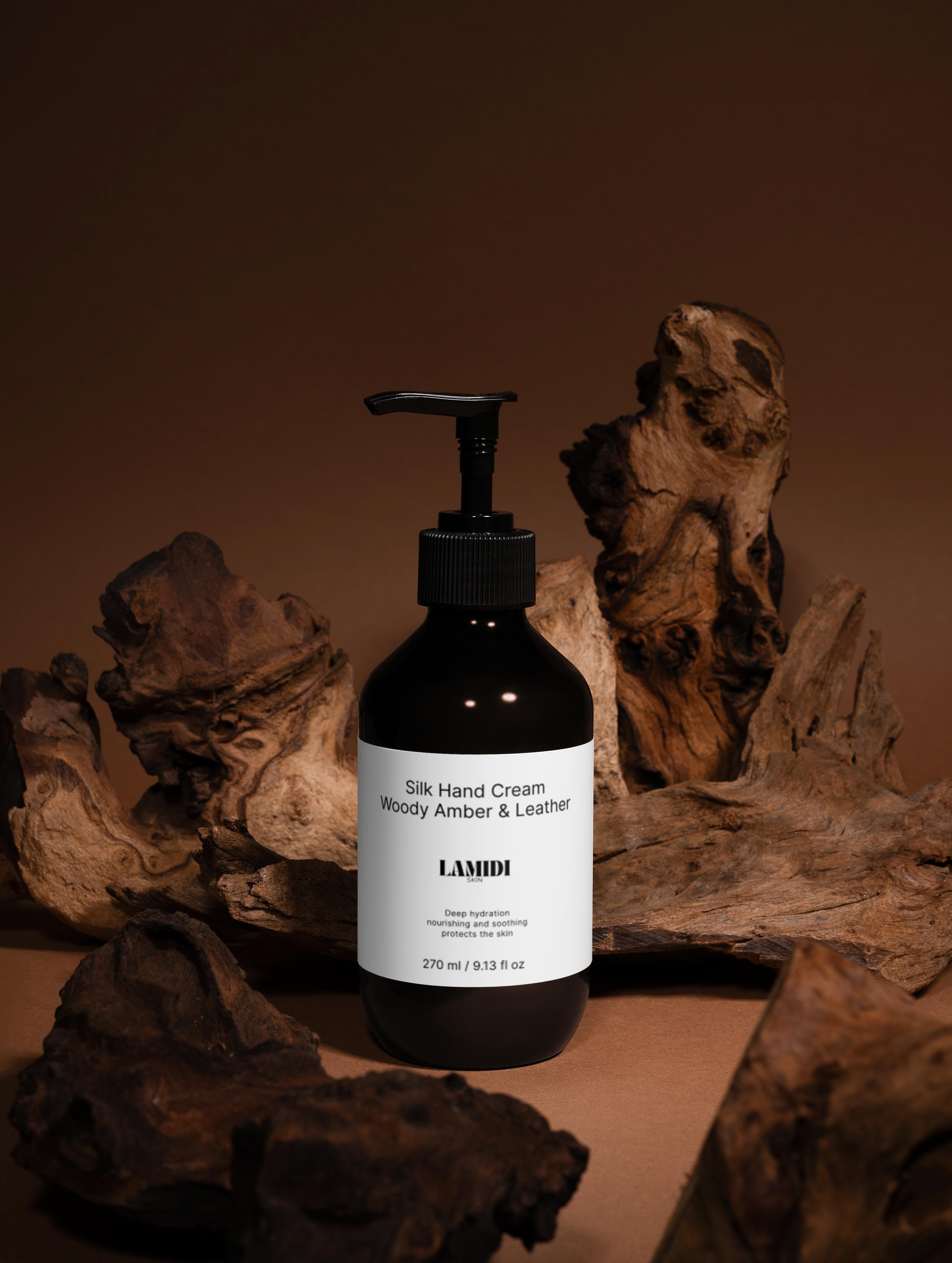 Silk Hand Cream, Woody Amber & Leather